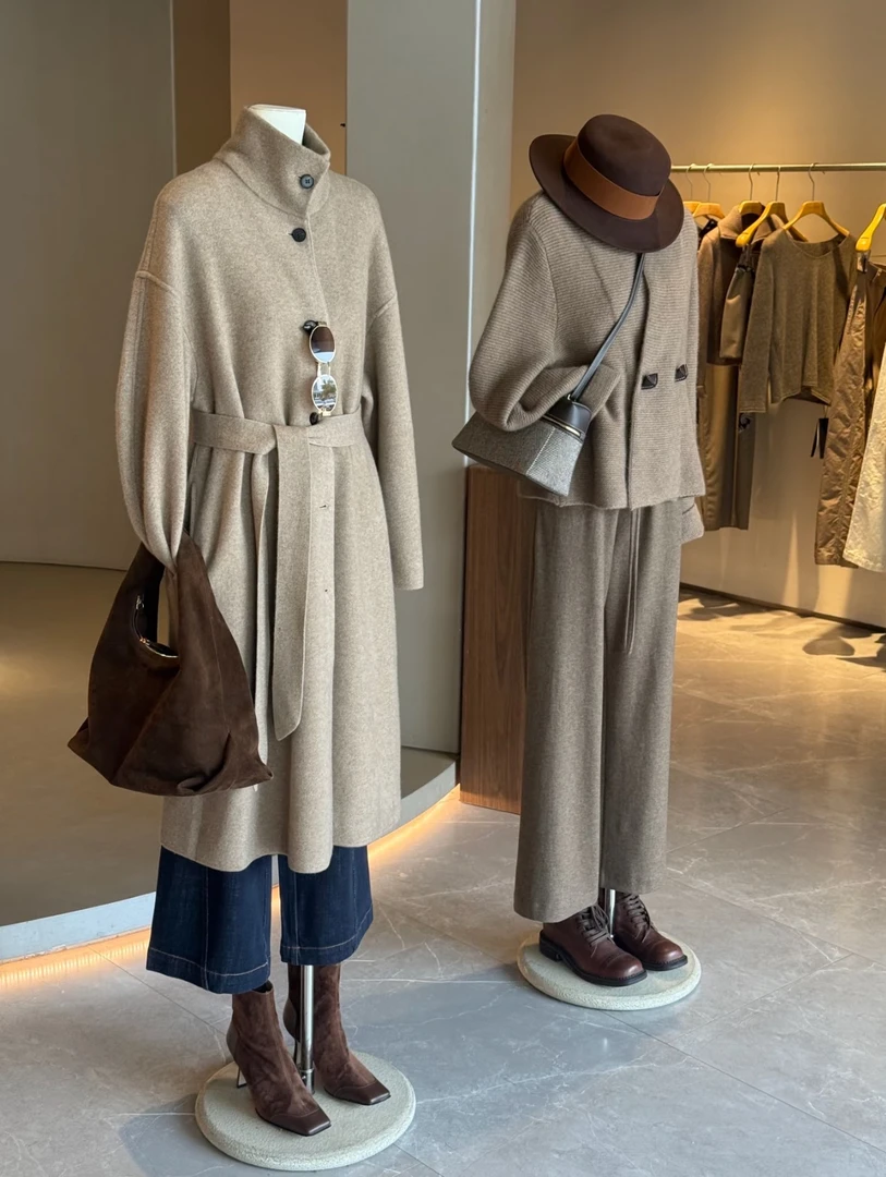 2025冬季新款（001-100）长款女秋冬毛呢外套女装