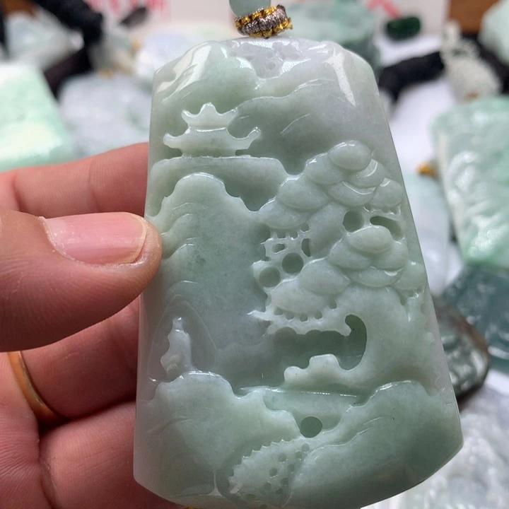 颈饰未镶嵌翡翠保真天然a货翡翠