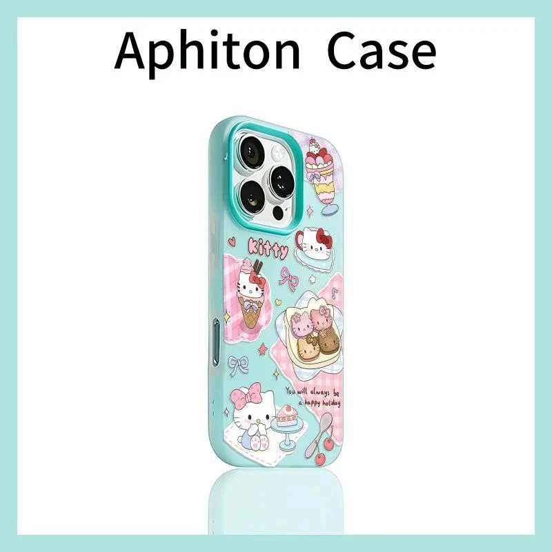 奥菲顿樱桃kt猫多巴胺韩风果冻适用苹果16手机壳苹果15/14二合一