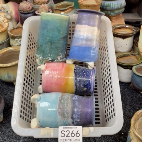 紫砂花盆微瑕266口径4.5左右