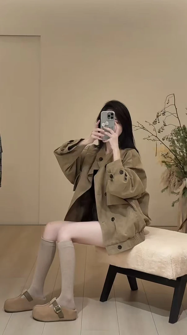 韩系气质加厚外套女2025秋冬新款今年流行爆款独特漂亮超好看短款