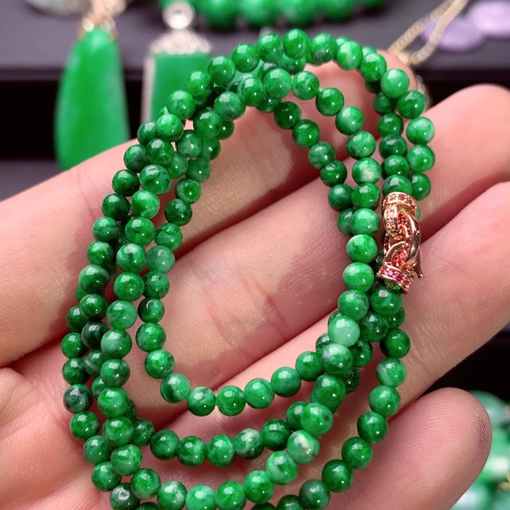 翡翠未镶嵌毛衣链