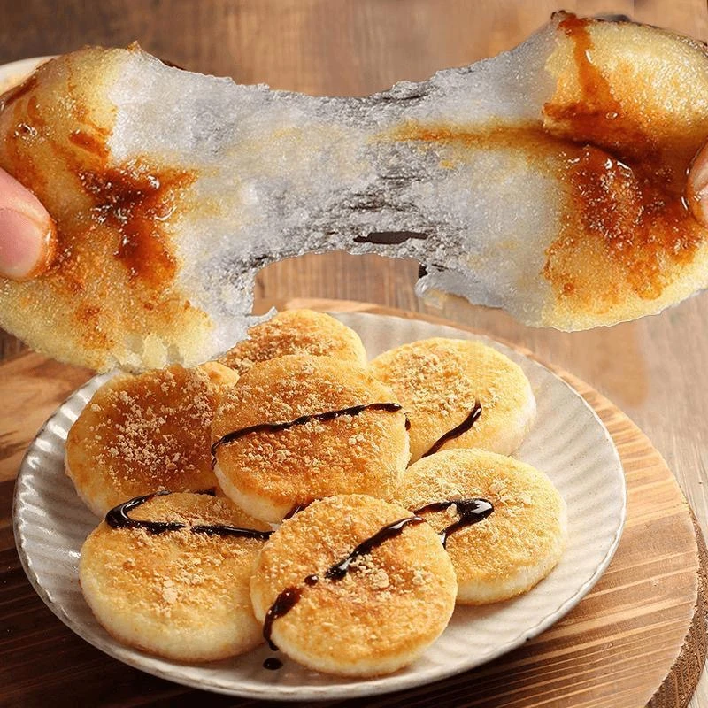 贵州特产农家手工纯糯米糍粑手打年糕小吃特产小糍粑可煎可炸