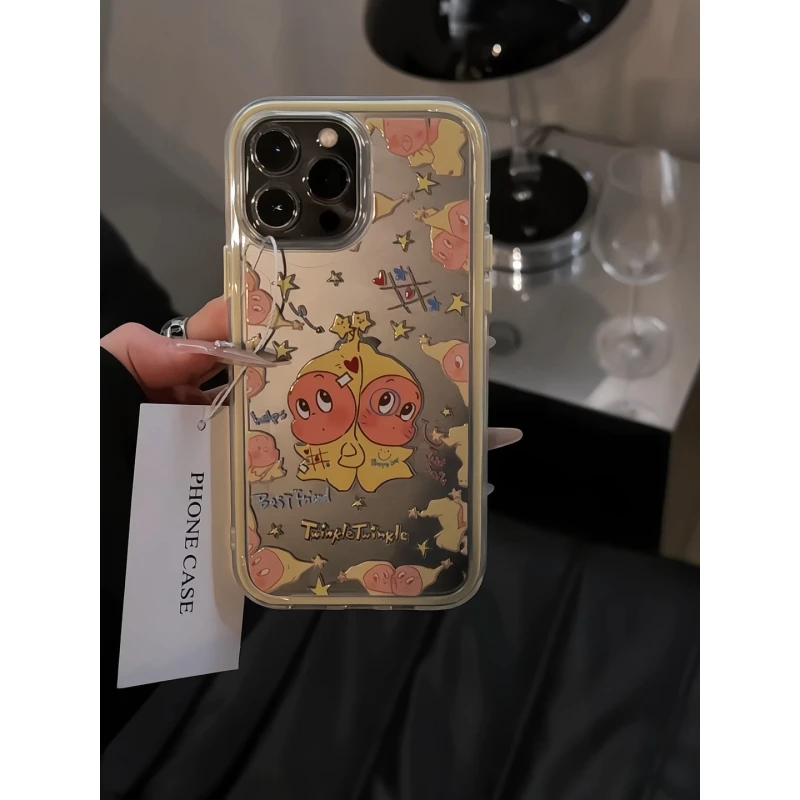 贴贴星星人适用苹果17pro手机壳16pm三合一炫彩华为p荣耀oppo小米