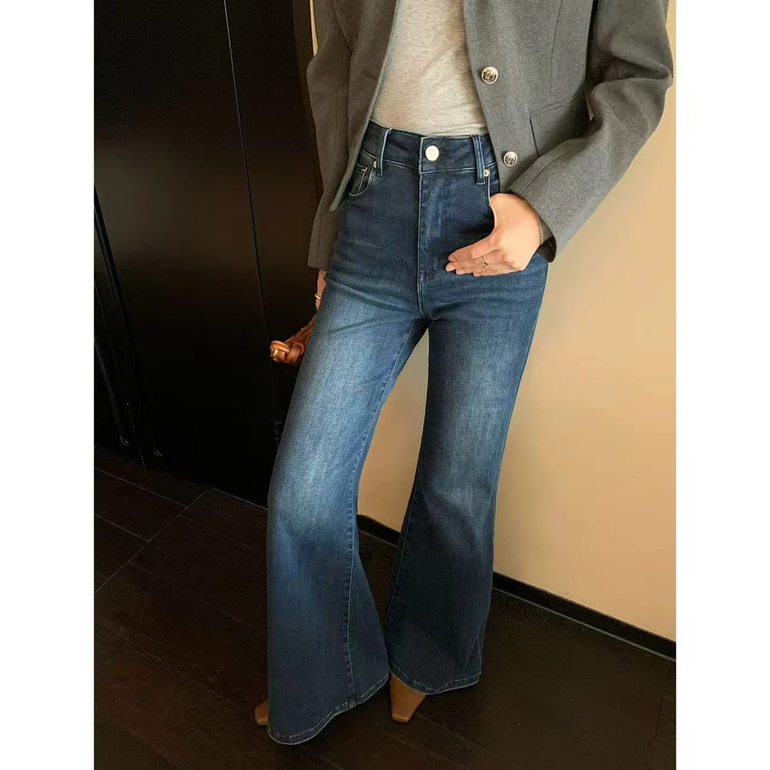 【伊娃的店】pumd复古微喇牛仔裤！巨显腿长~