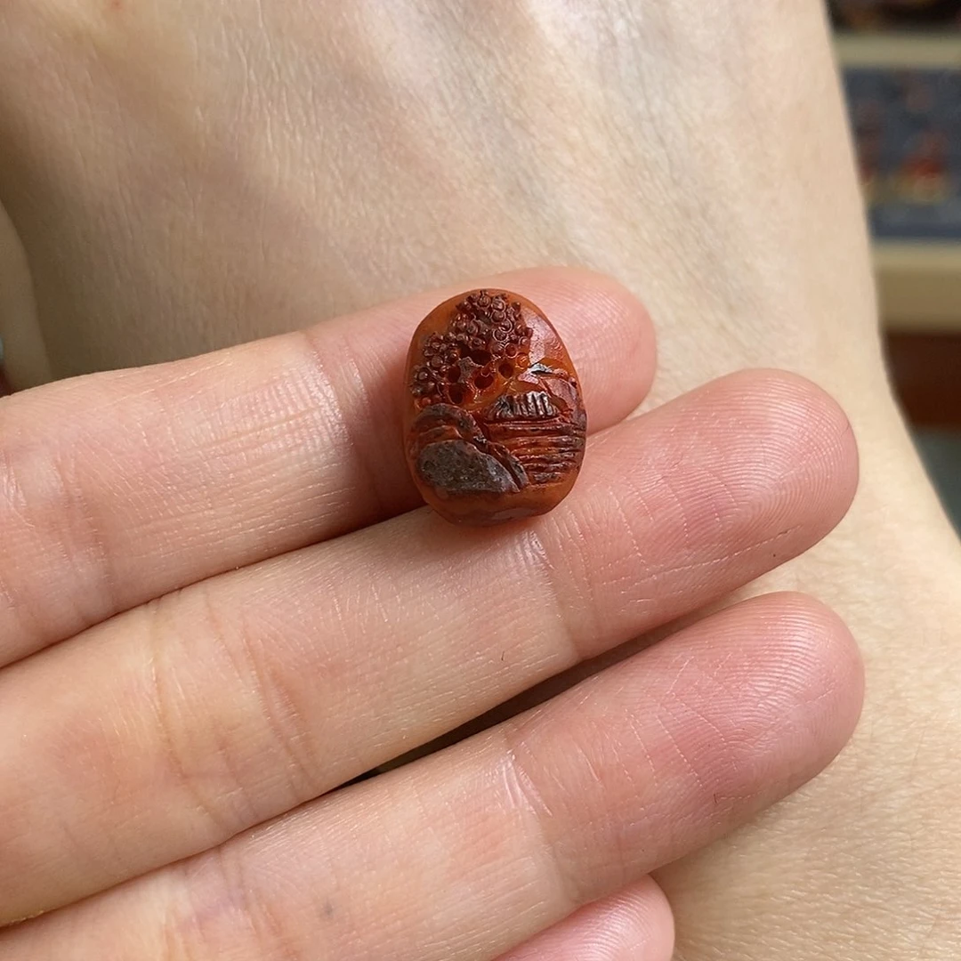 A***y南红玛瑙南红山水配饰未镶嵌