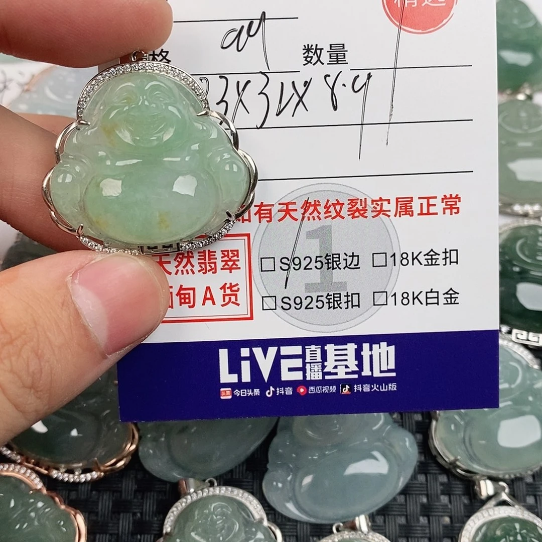 翡翠银S925镶嵌颈饰