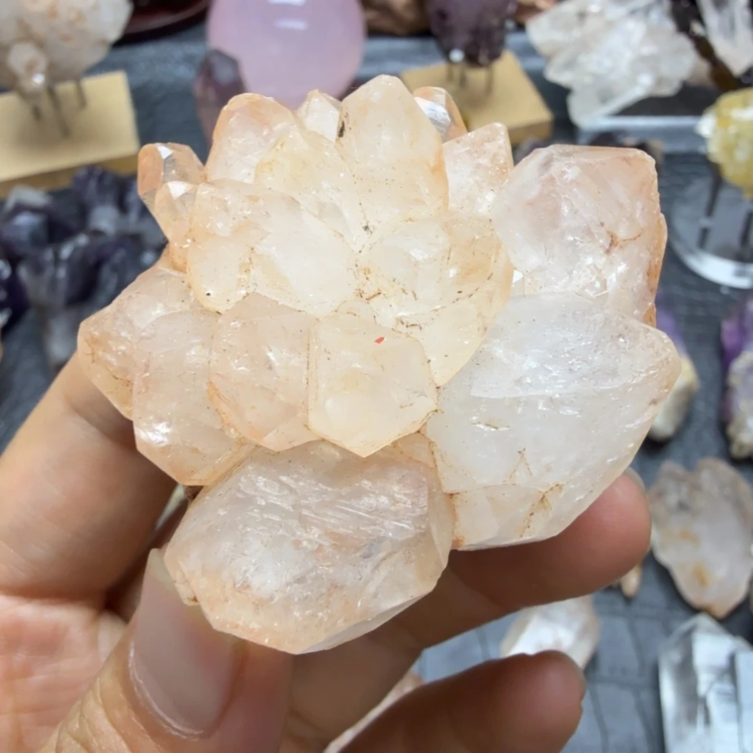 碧***尾石材骸骨水晶花簇