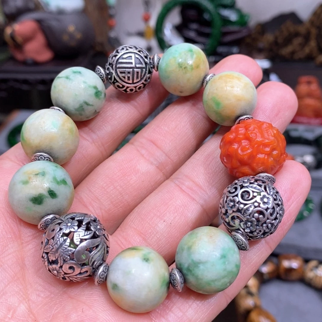 翡翠手链未镶嵌潘****漂亮美眉