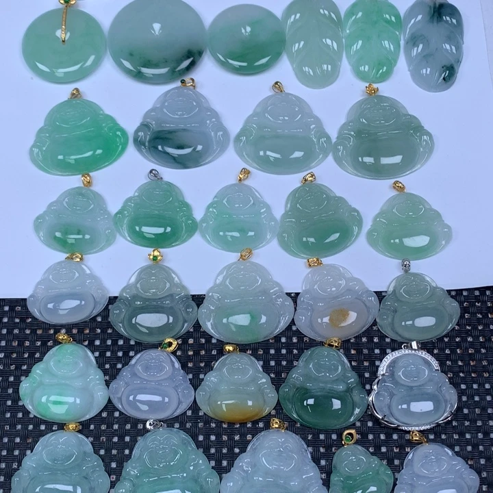 翡翠未镶嵌颈饰天然