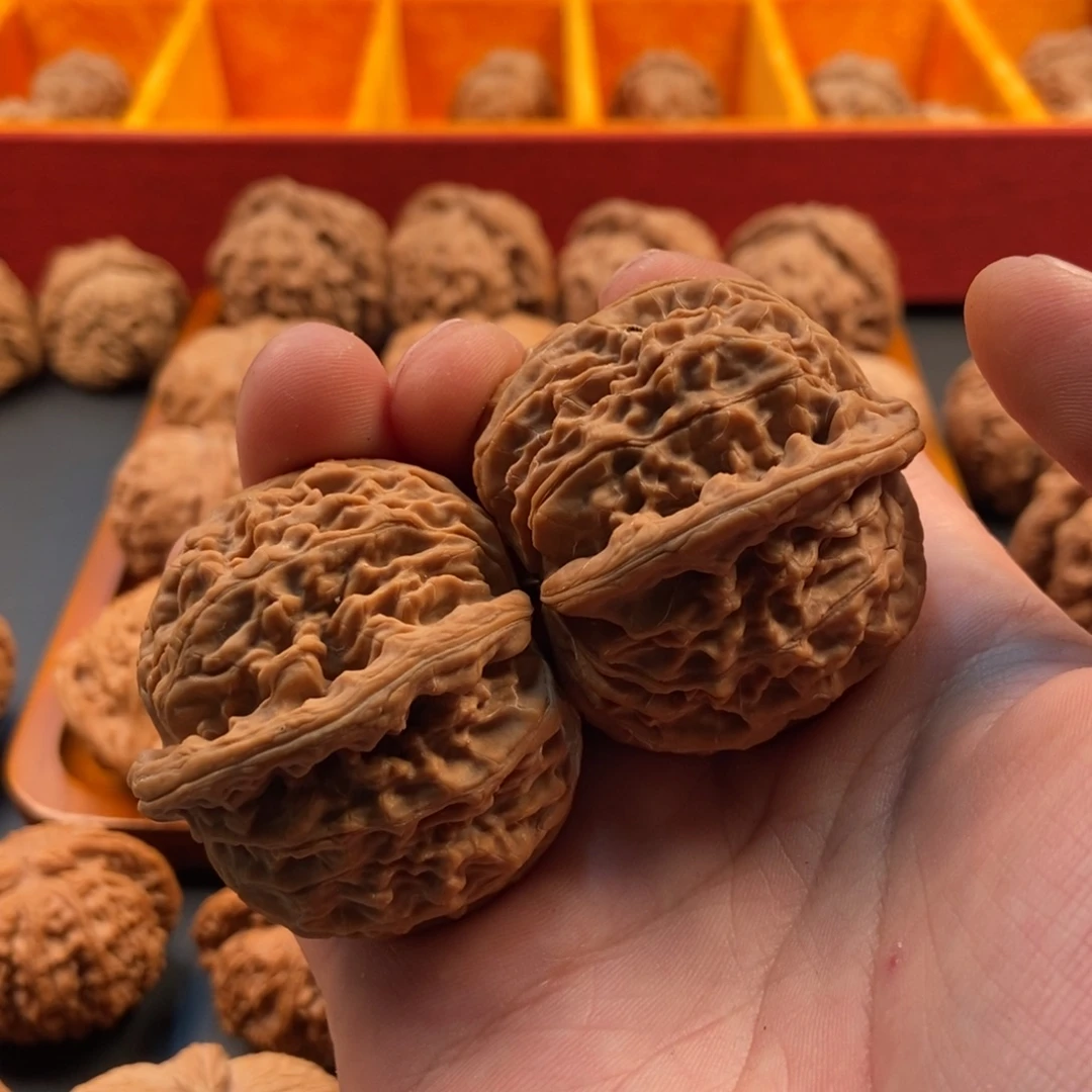 純***們吊坠文玩核桃金麒麟全品46