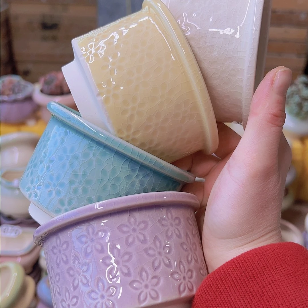 红陶陶瓷花盆当场满12包邮