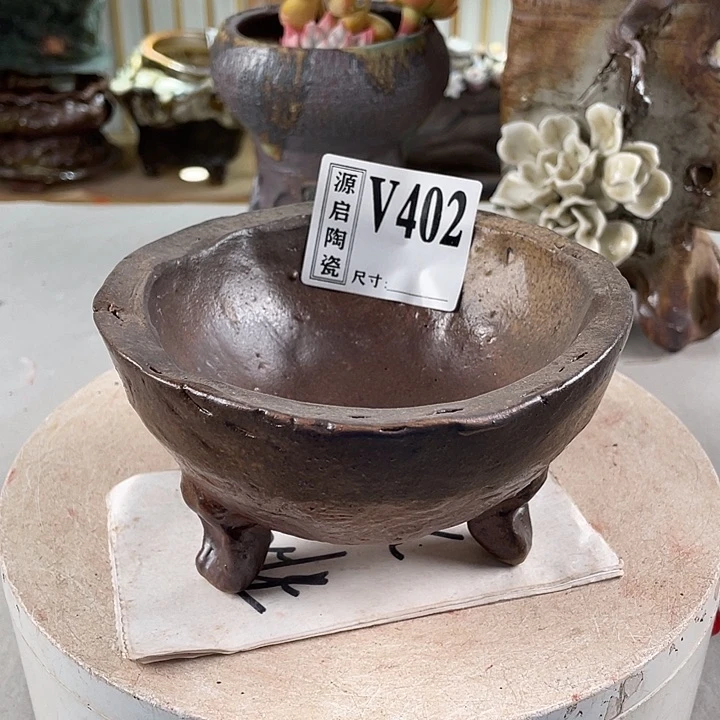 紫砂花盆景德镇陶瓷402