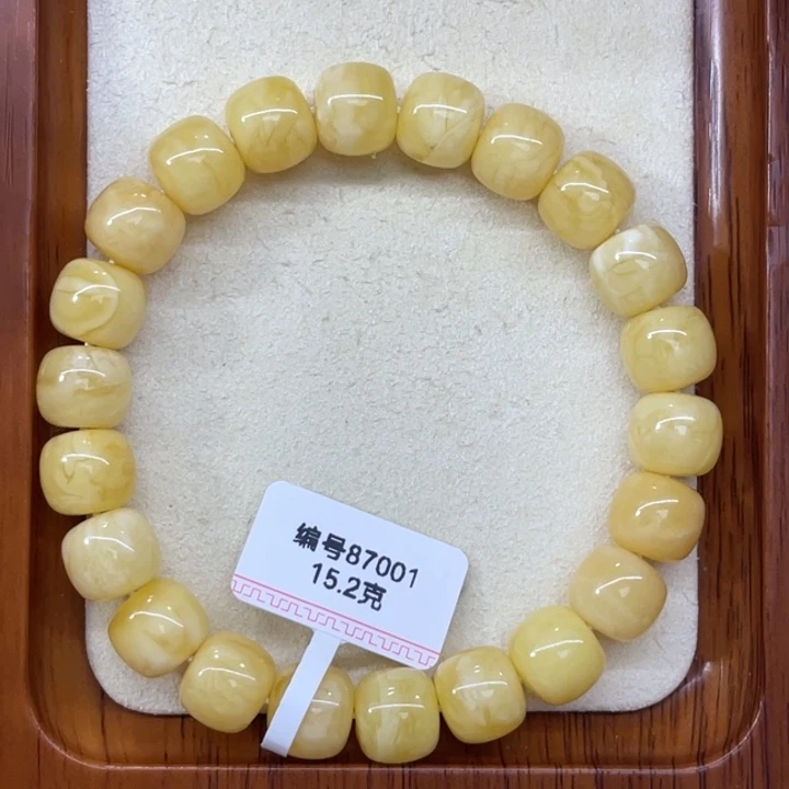 琥珀未镶嵌手链蜜蜡