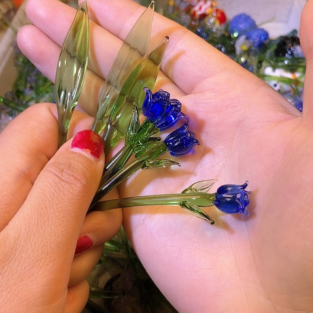 琉璃手工艺品宝蓝色