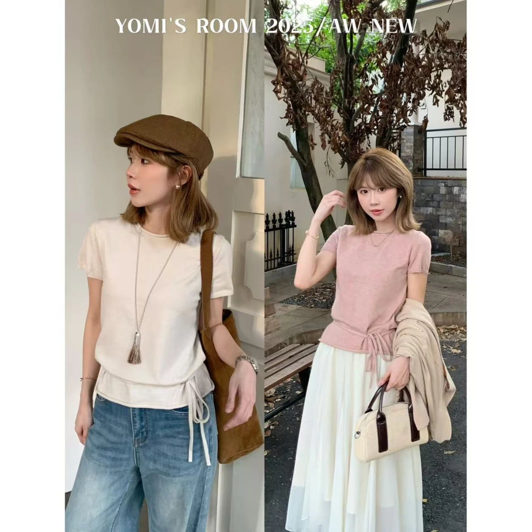 YOMI小个子【秋日女友】毛织休闲百搭显瘦毛衣上衣女温柔秋季