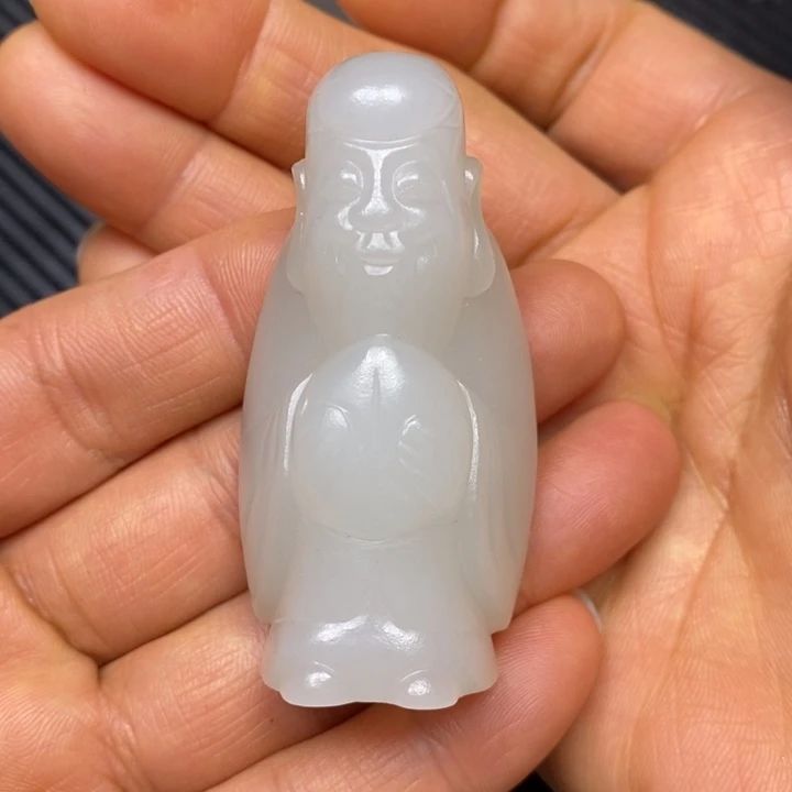 和田玉挂件未镶嵌笑**湖