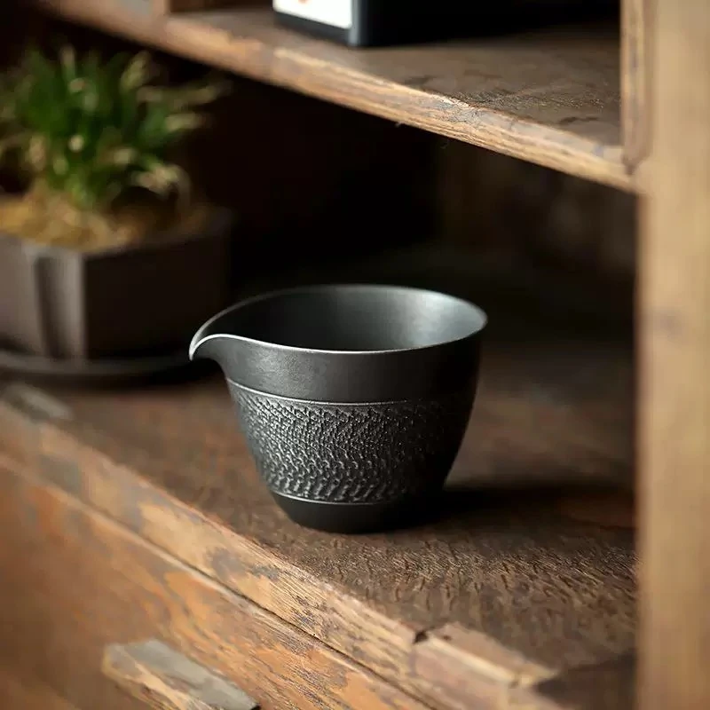 【黑武士】跳刀银黑公道.1926.中式复古创意公道杯分茶器茶道