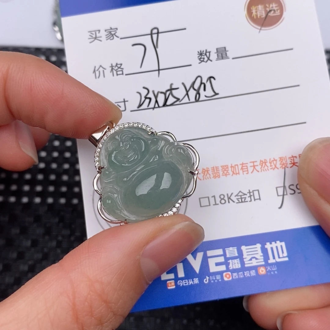 人****翡翠银S925镶嵌颈饰