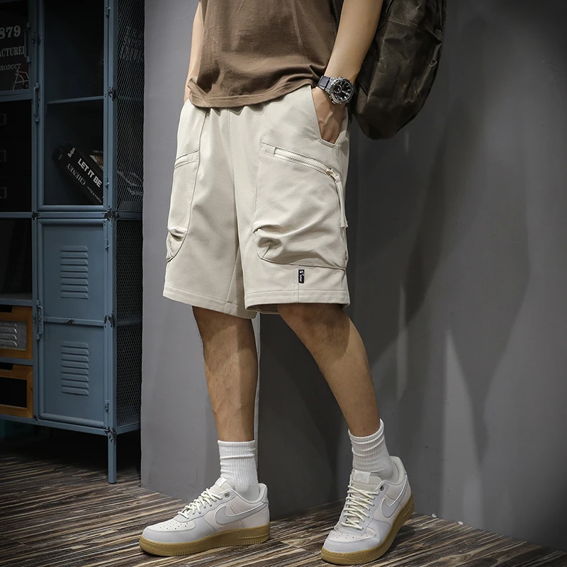 NDSL轻奢夏季薄款凉感工装短裤男新款运动休闲中裤宽松潮牌五分裤