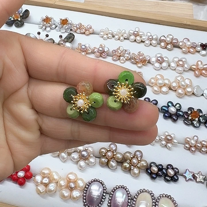 淡水珍珠发饰银S925镶嵌