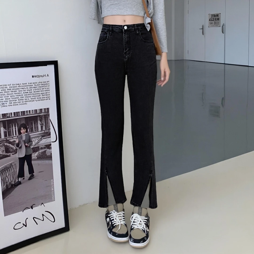 唐狮高腰性感微弹女牛仔裤裤子百搭秋季226324083705