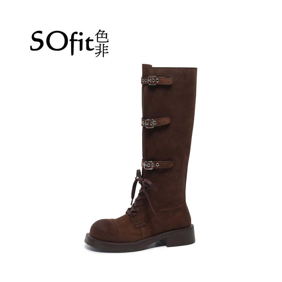 sofit色非增高4-7cm时尚潮流百搭女士休时装靴2069-10
