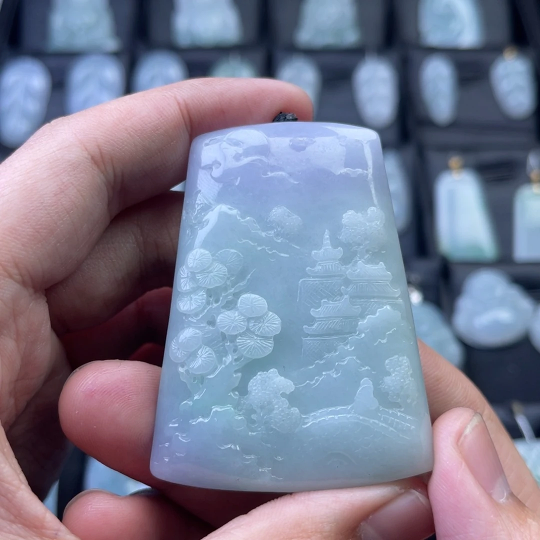 翡翠未镶嵌颈饰622