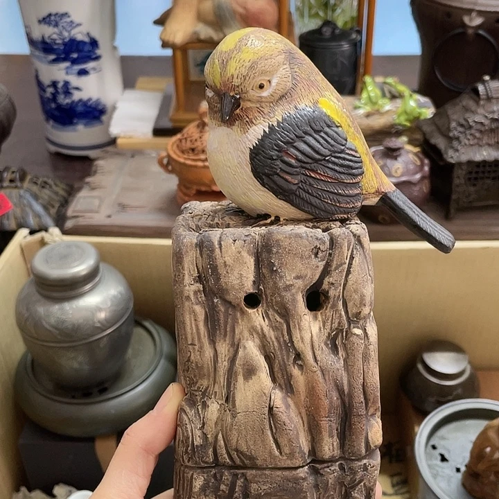 陶中古工艺品摆件