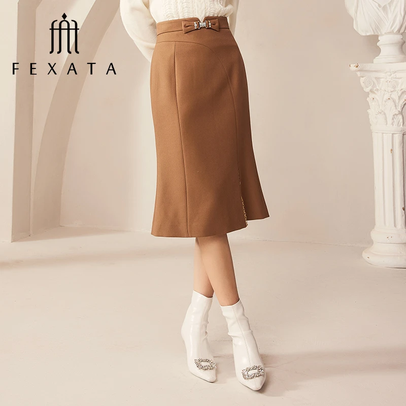 【小朱专属】FEXATA斐格思半身裙气质开叉鱼尾半裙
