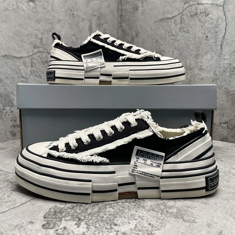 吴建豪同款乞丐鞋官方正品2025新款帆布鞋莆田厚底增高运动男款女