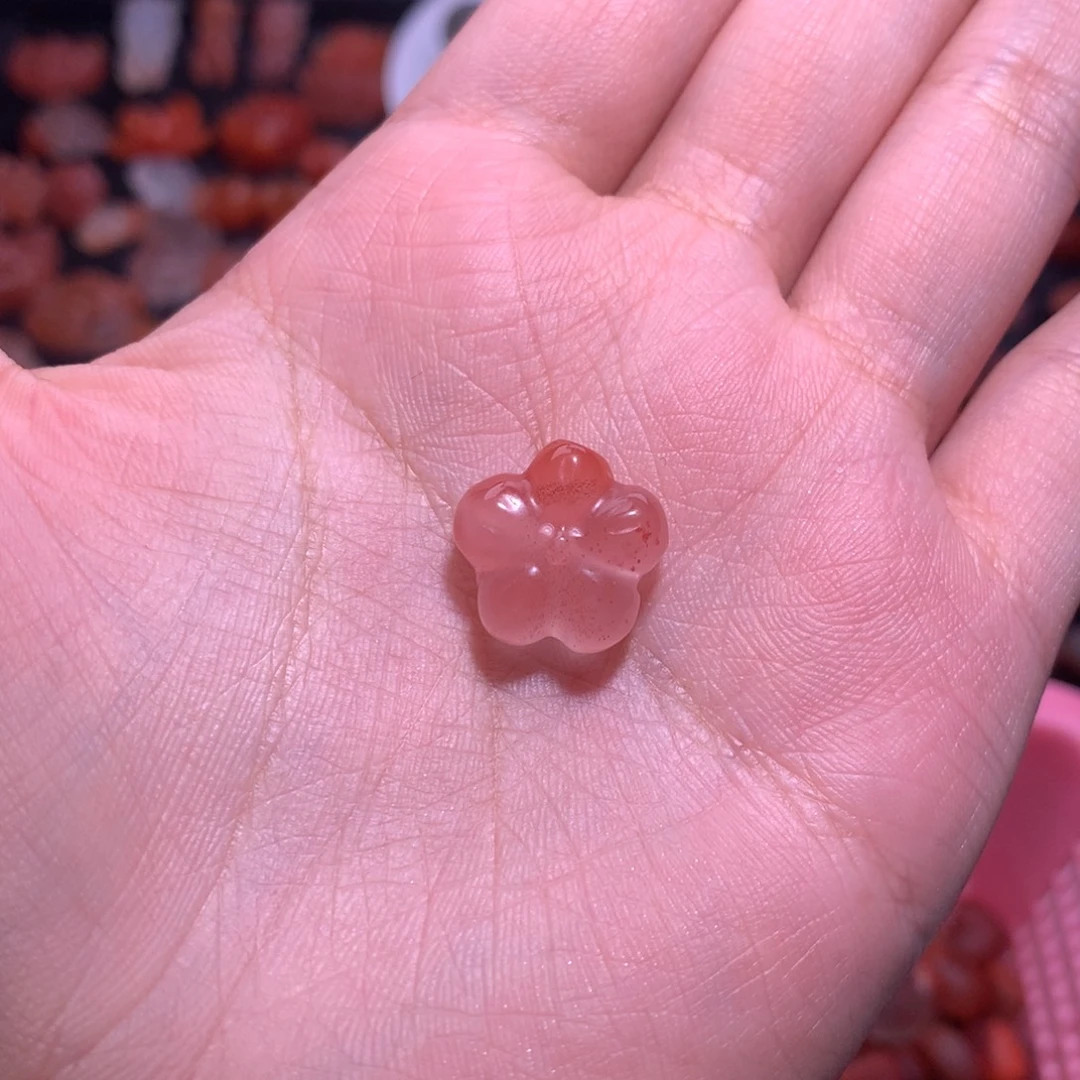 未镶嵌南红玛瑙珠宝半成品桃花1