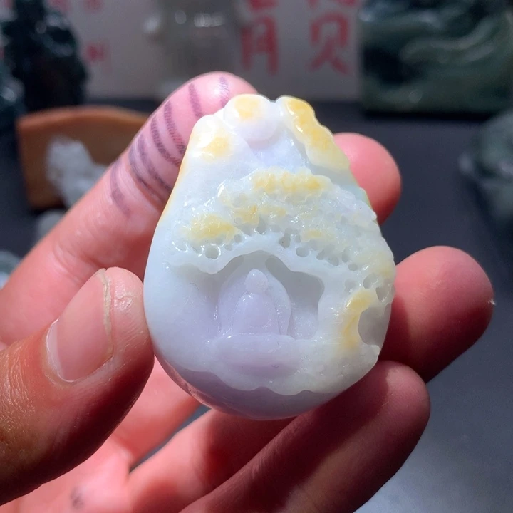 翡翠未镶嵌颈饰保真天然a货翡翠