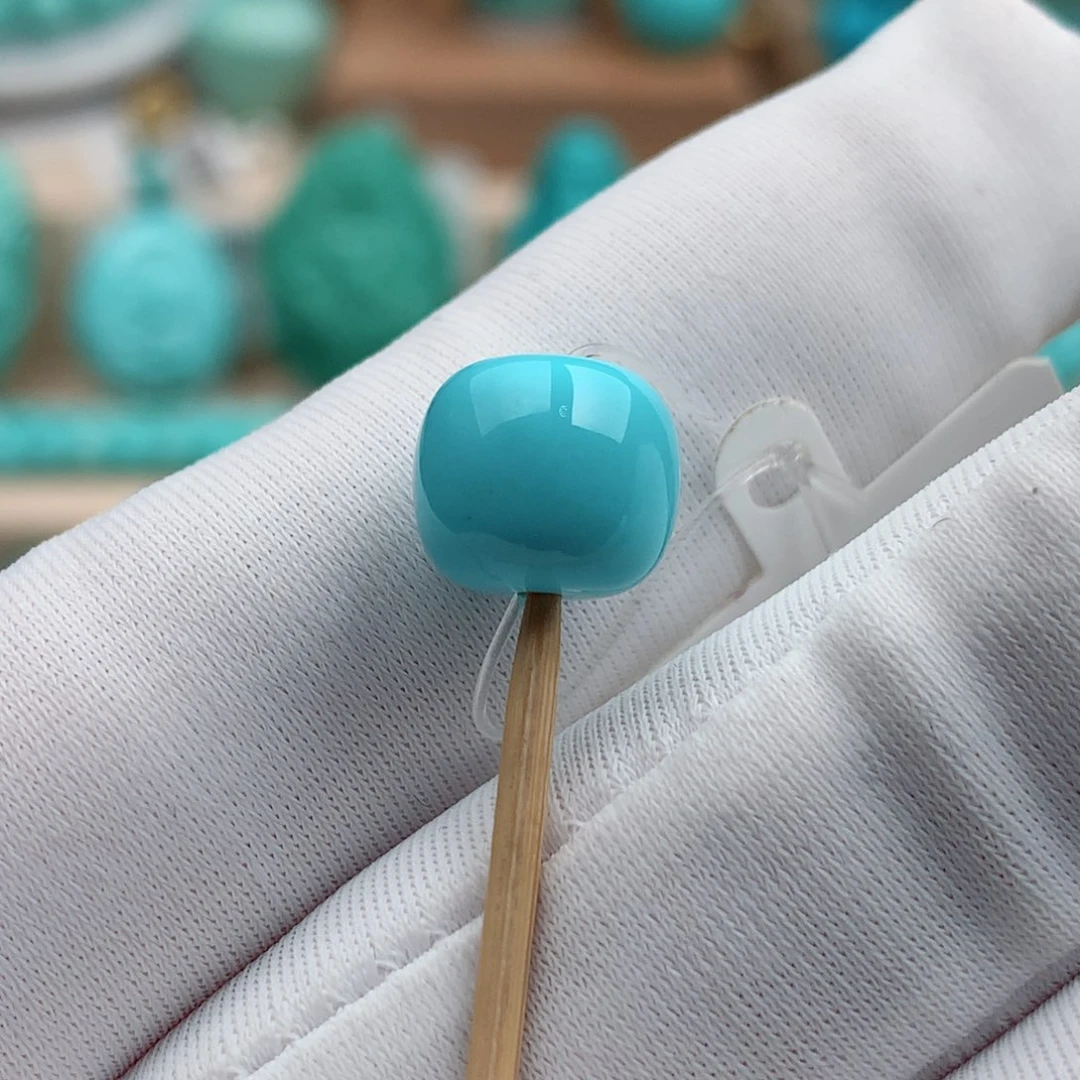 绿松石珠宝奇石未镶嵌9.6mm