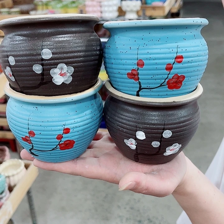 有孔，凑10元包邮陶瓷花盆发货！