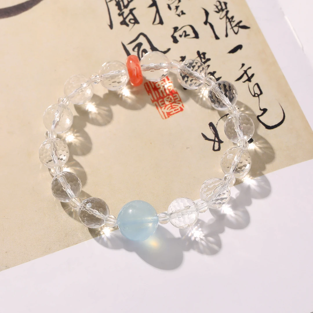 一了个卜【清水小溪】白水晶手串