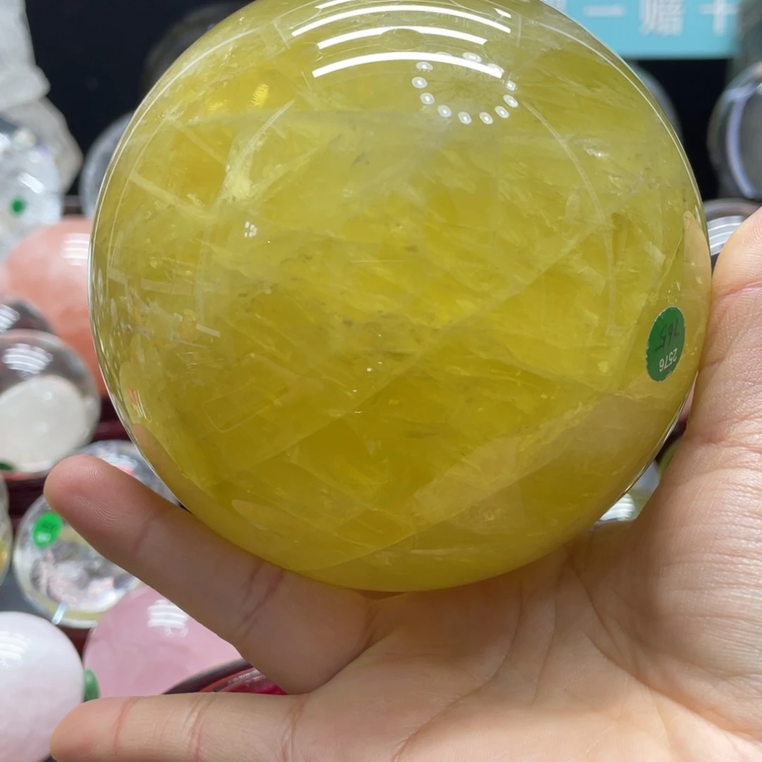 水晶MM黄水晶球L2576未镶嵌