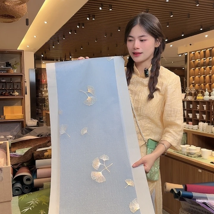 三米防水茶席俩件套蓝纱
