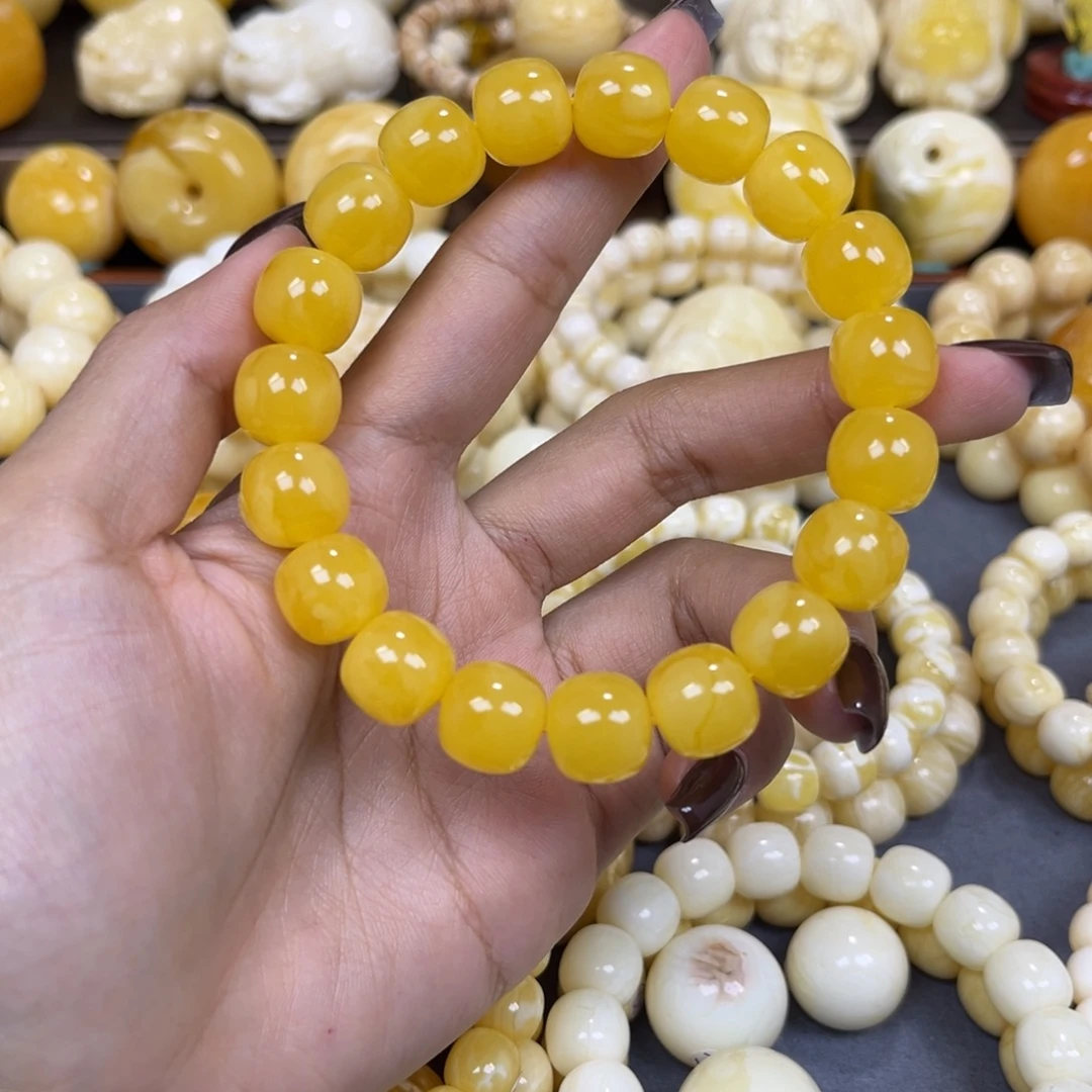 琥珀未镶嵌手串12+