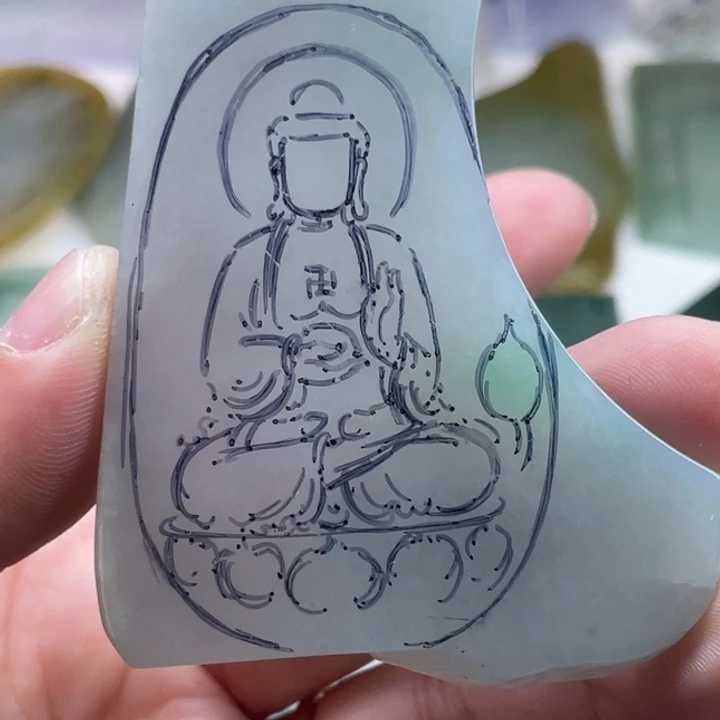 翡翠未镶嵌吊坠(不含链)翡翠料子