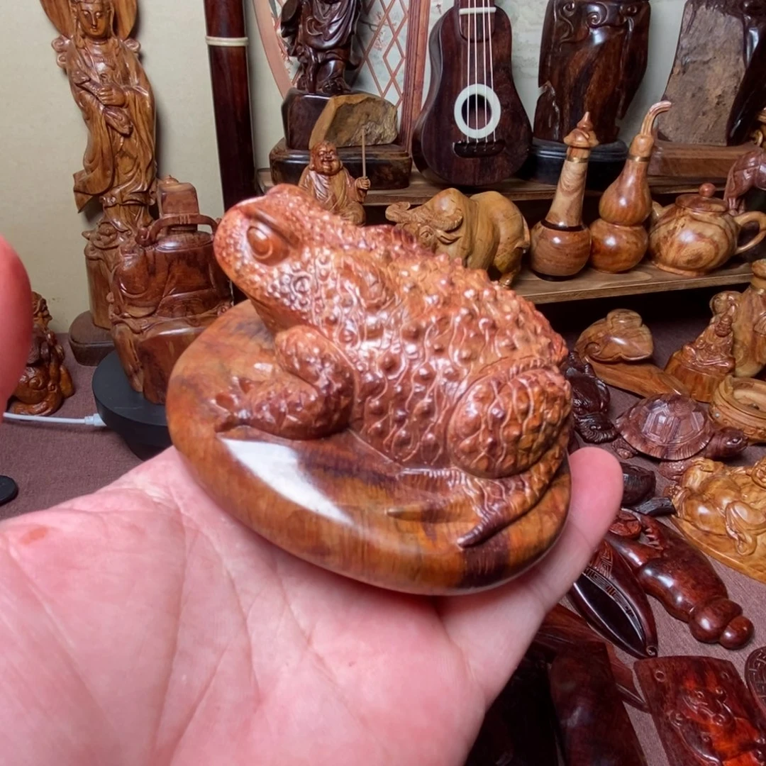 黄花梨/降香黄檀海南黄花梨金蟾小摆件