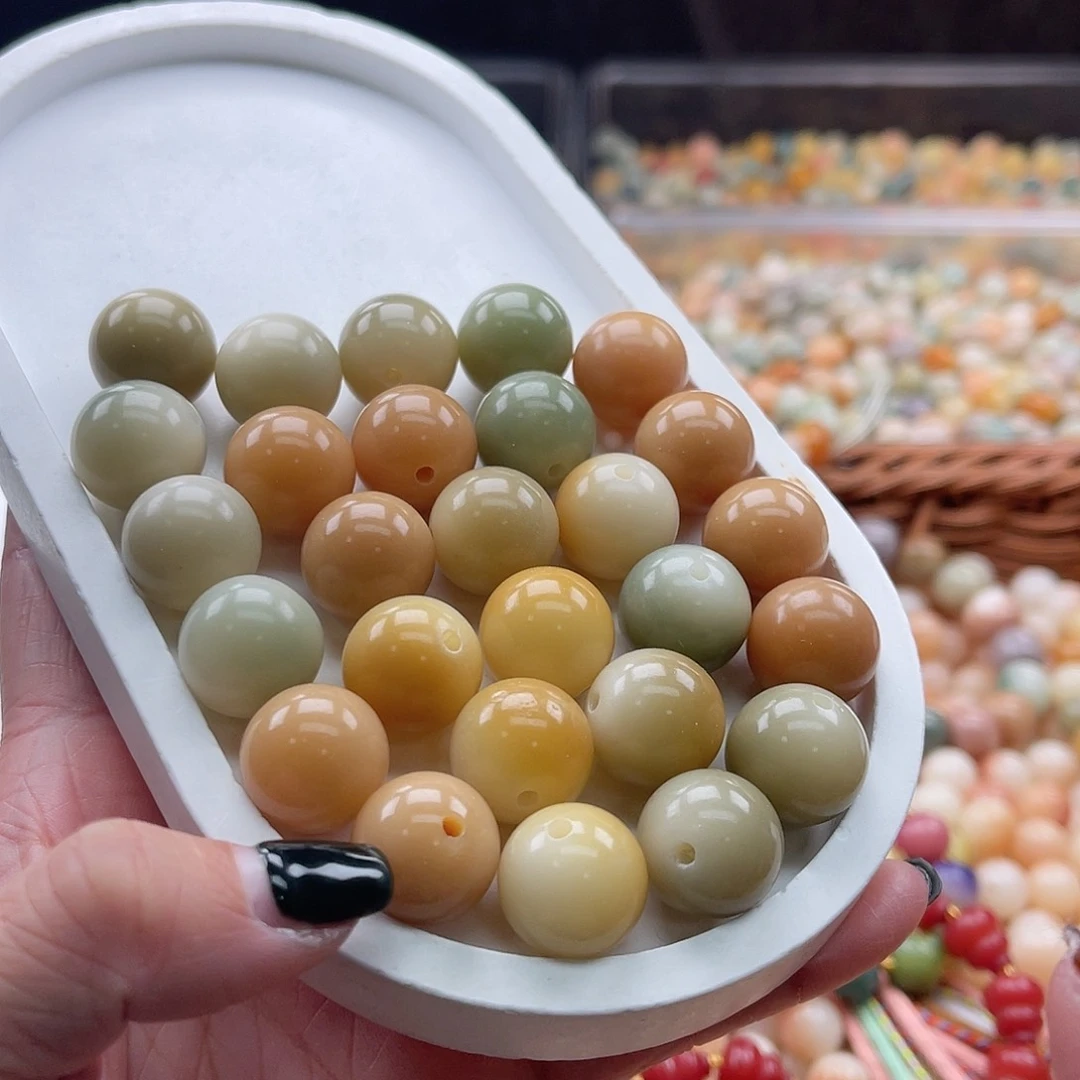 白玉菩提吊坠B/16mm/10+5颗微瑕