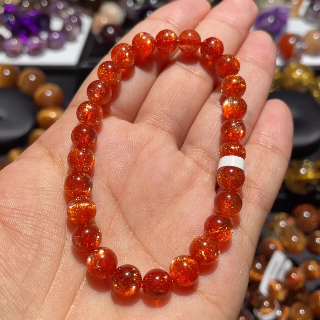 日光石手链未镶嵌多**.金太阳手链7mm左右