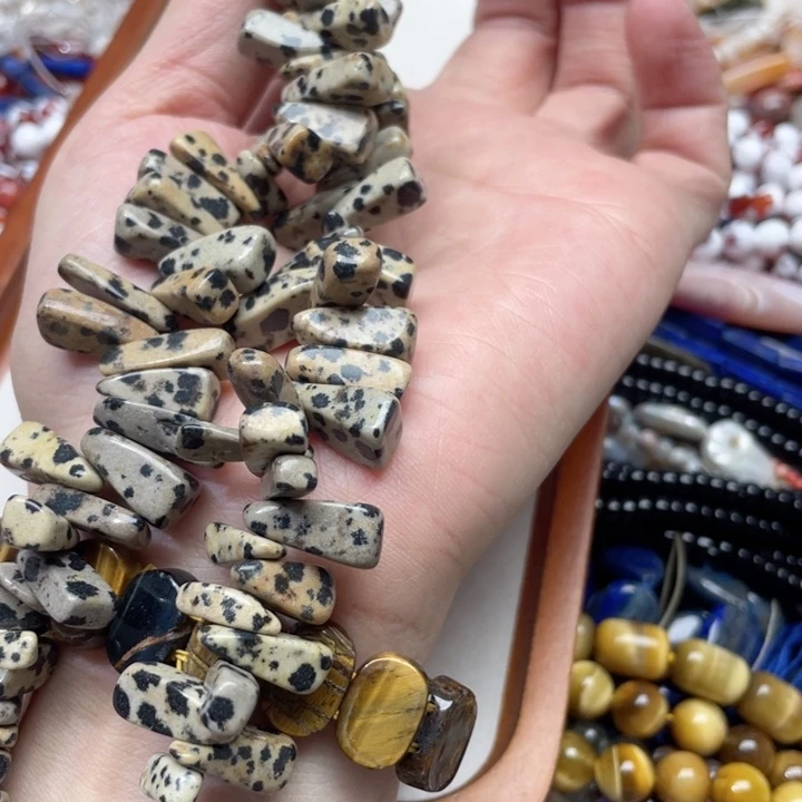 玛瑙/玉髓合金珠宝半成品一条斑点卡子