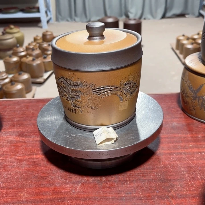 旧***复紫砂茶叶罐。。。。。。。。。。