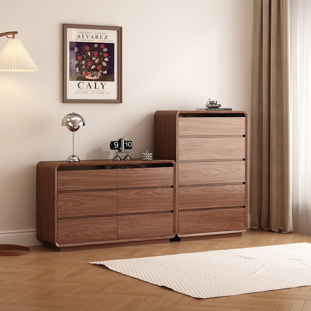 实木斗柜多尺寸大容量卧室客厅收纳柜组合储物柜电视柜新中式简约