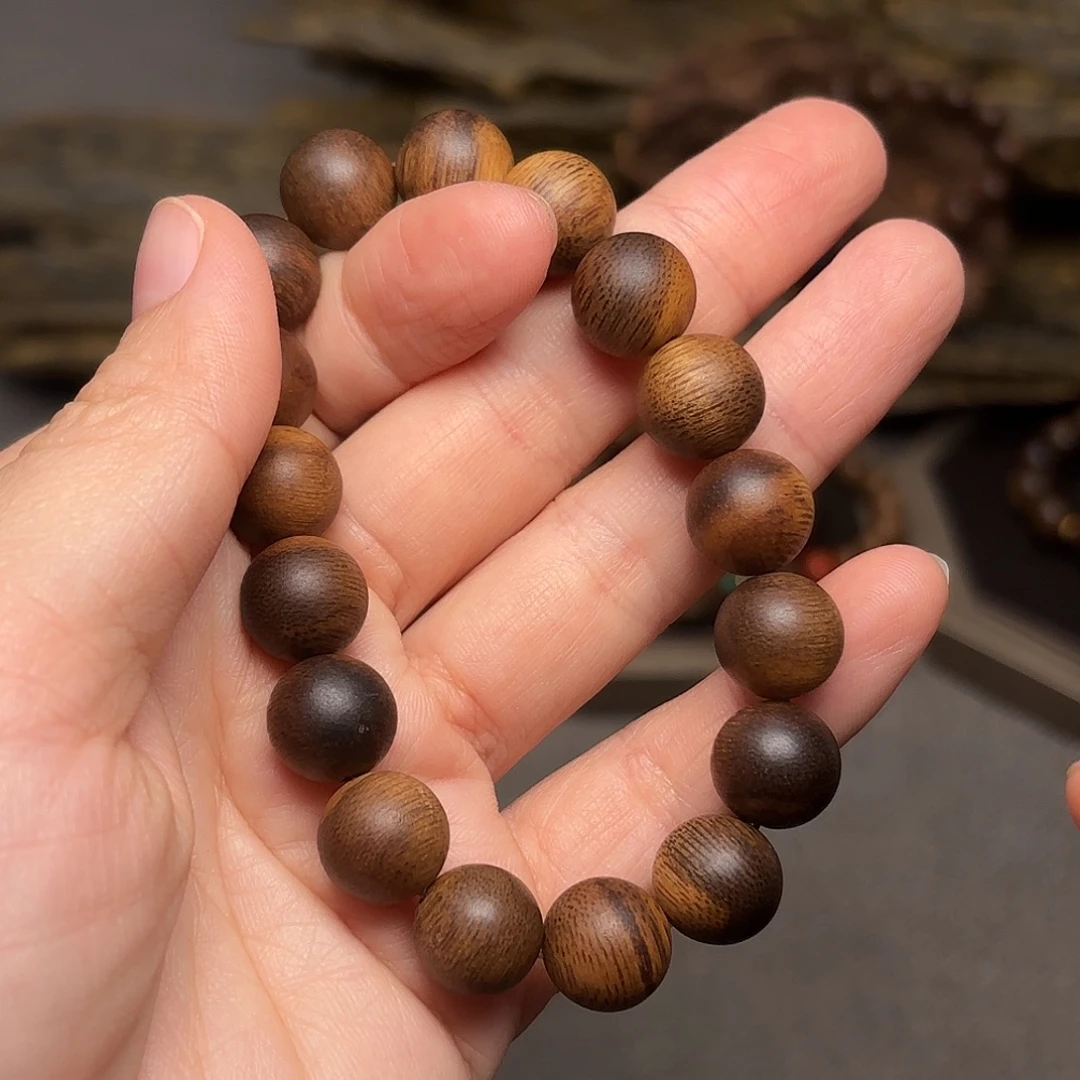 沉香手串越南芽庄白棋楠瘤疤1.2