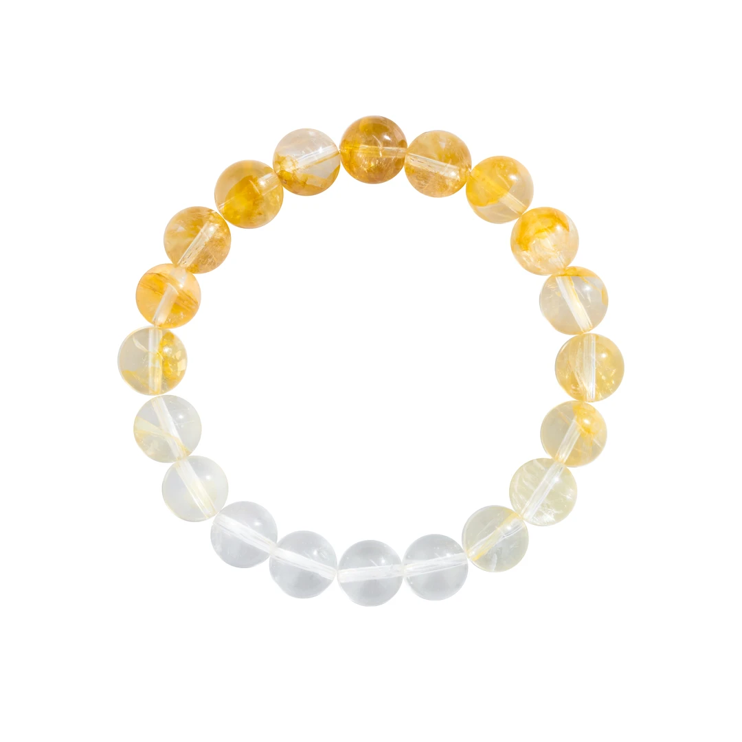 天然水晶【长安花】黄胶花气质时尚（8-9-10mm随机发）