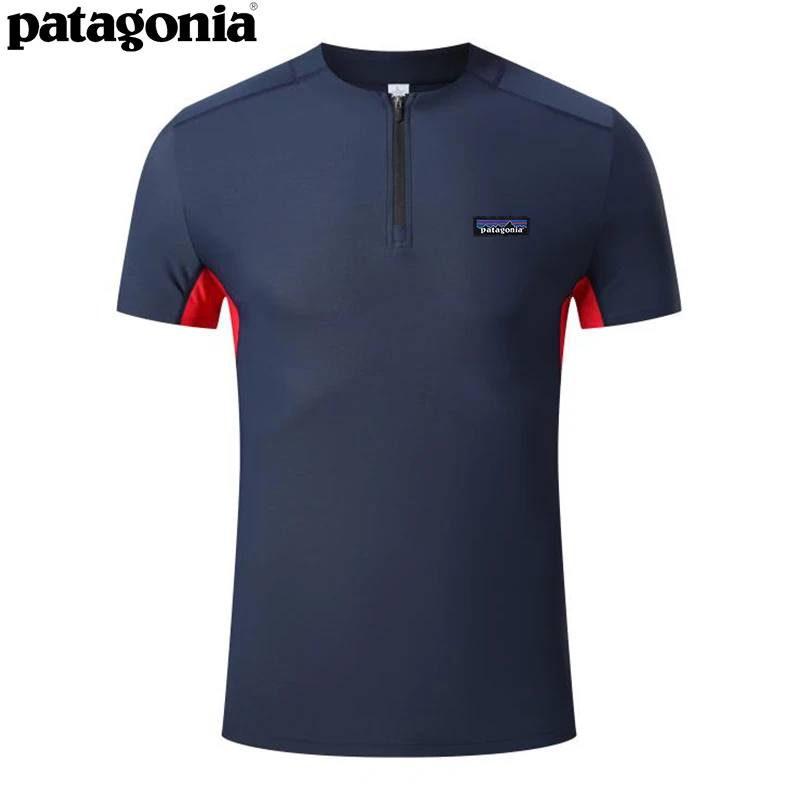 Patagonia/巴塔哥尼亚夏季户外运动速干短袖男士休闲透气弹力T恤