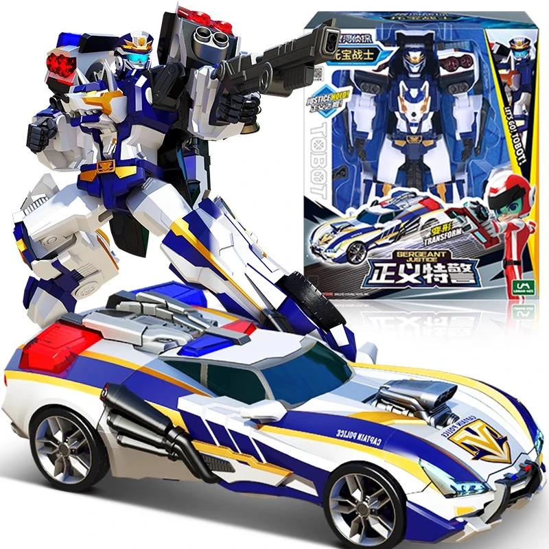 新款托宝战士之银河侦探6第六季男孩变形机器人金刚兄弟玩具拖脱